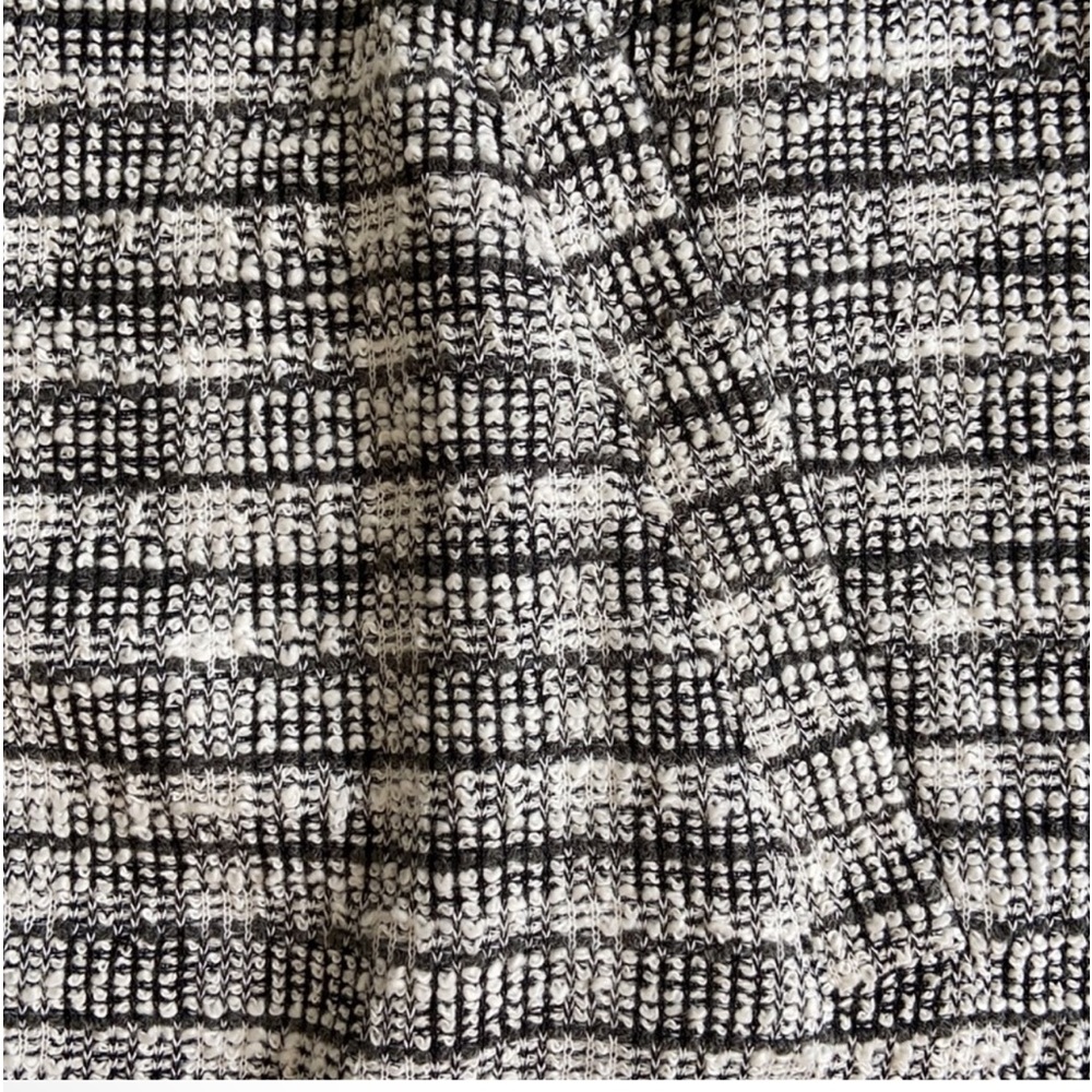 MELLODAY Oversized Plaid Topper White/Black Checker Jacket Blazer - Picture 7 of 10